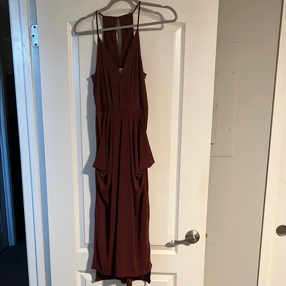 BCBGeneration Red Halter Dress for Weddings/Evening Out